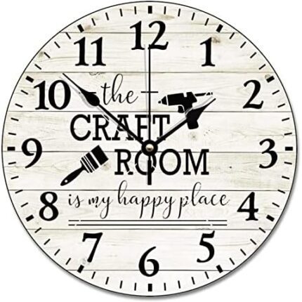 Craft room wall clock