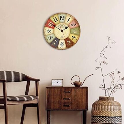 8 Inch Wall Clock Silent Non-Ticking - Battery Operated