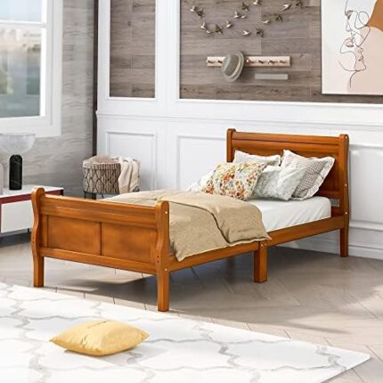 wooden twin bed frame