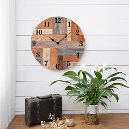 Vintage Farmhouse Wooden Clock