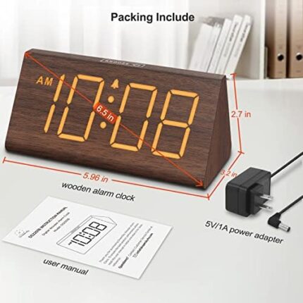 Wooden Digital Alarm Clocks