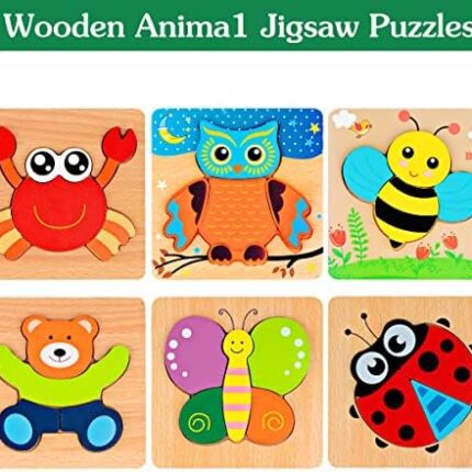 6 pack animal jigsaw puzzles for toddlers