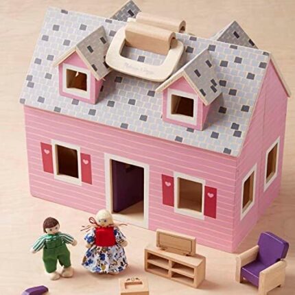 Melissa & Doug Fold & Go Wooden Dollhouse