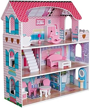 wooden dollhouse for 3 year old girls