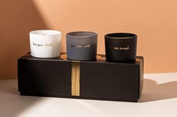 words of affirmation aromatherapy candle set