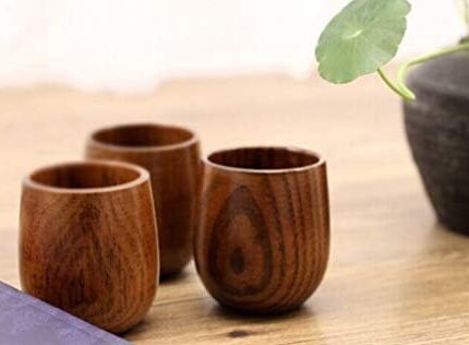 wooden tea cups