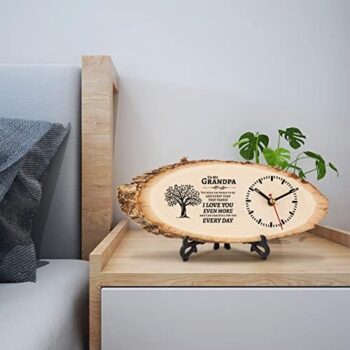 wooden clock for grandpa