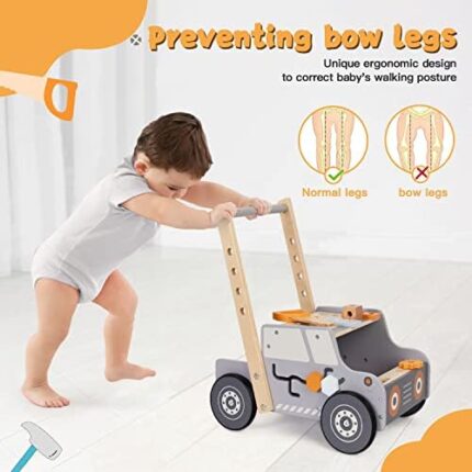 Baby Push Walker with Tool Bench