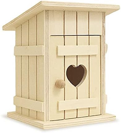 Miniature wood outhouse