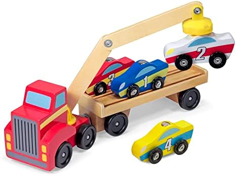 Magnetic Car Loader Wooden Toy Set