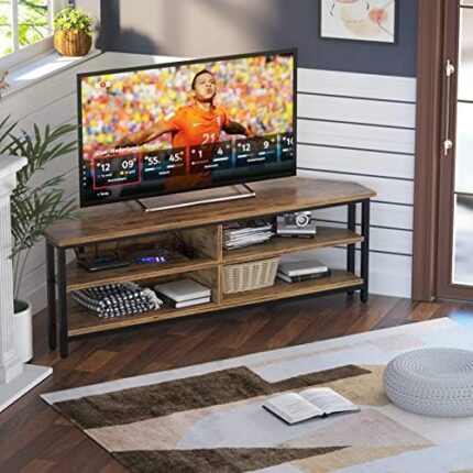 Corner TV Stand with Power Outlet
