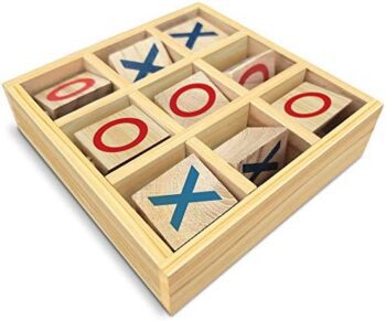 Wooden tic-tac-toe game