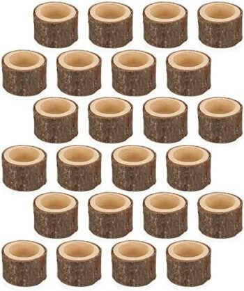 Wooden tea light candle holders
