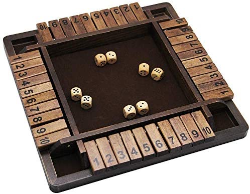 Wooden Shut The Box Dice Game