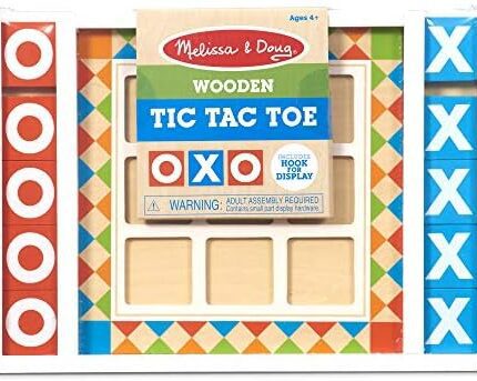 Wooden tic-tac-toe board game