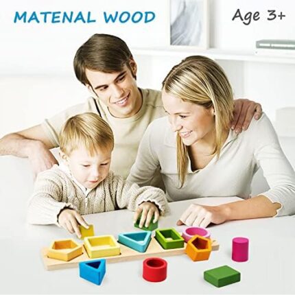 Montessori Wooden Sorting and Stacking Toys