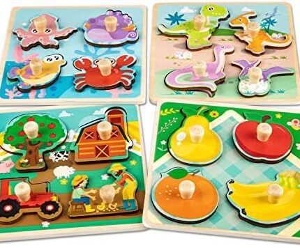 Wooden toddler puzzles