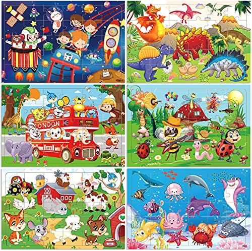 Wooden Jigsaw Puzzles for Kids Ages 3-5 Year Old