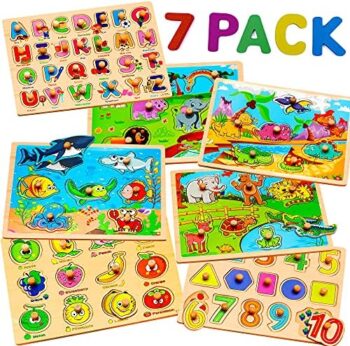Wooden puzzles for toddlers