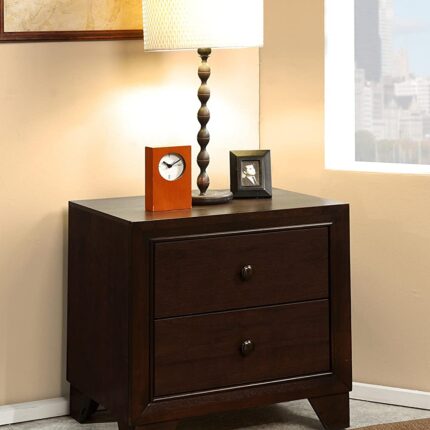 Solid wood nightstand with drawers