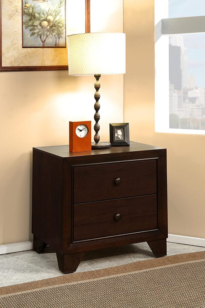 Solid wood nightstand with drawers