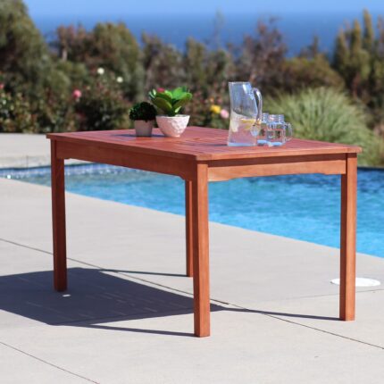 Sienna Brown Dining Table with Straight Legs