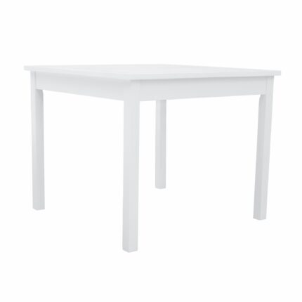 White stacking table for outdoor space