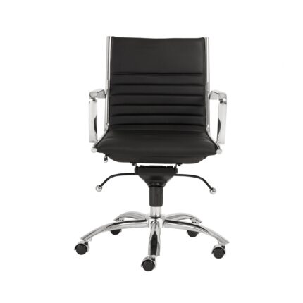 Black Faux Leather Swivel Task Chair