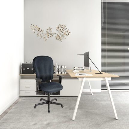 Charcoal Fabric Swivel Task Chair