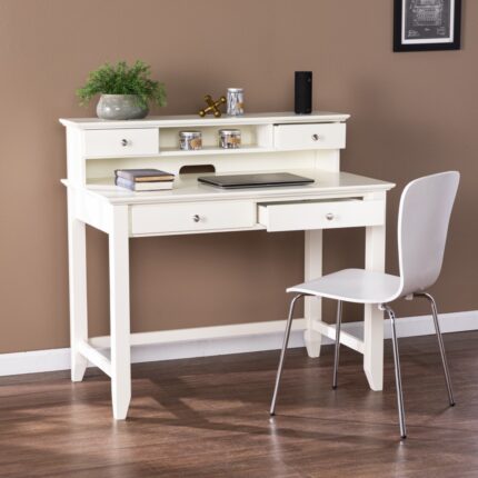 Creamy White Secretary Desk