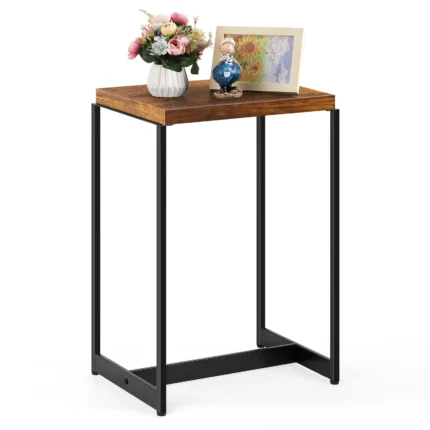 Narrow Side Table End Table