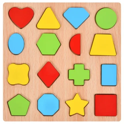 Colorful Shape Matching Wooden Puzzle