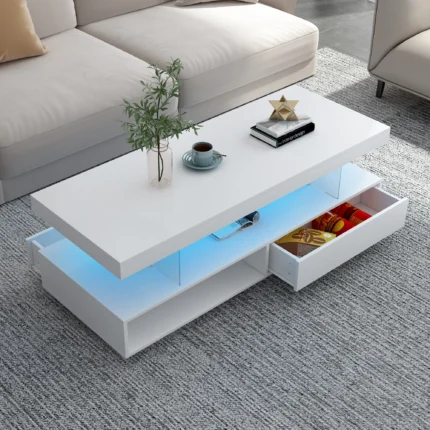 LED Coffee Table with Storage