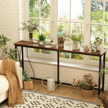 Modern Console Table with Metal Frame