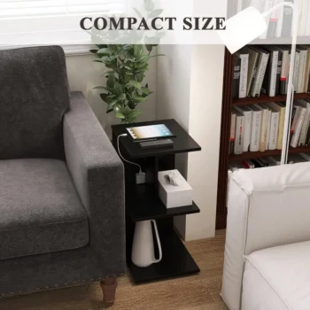 End table with charging station