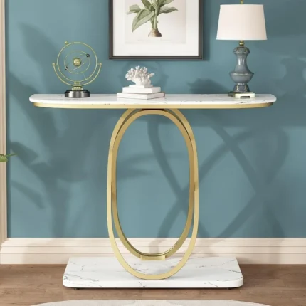 gold marble console table