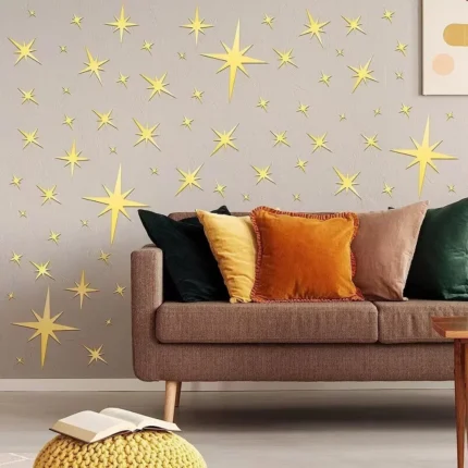 star mirror wall sticker
