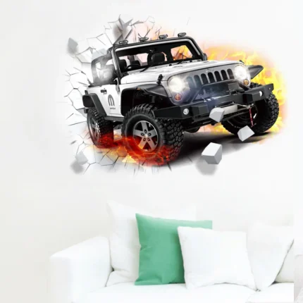 3D Supercross Vehicle Wall Stickers