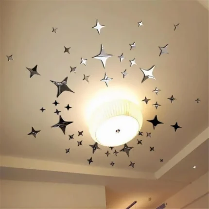removable 3D star wall decals