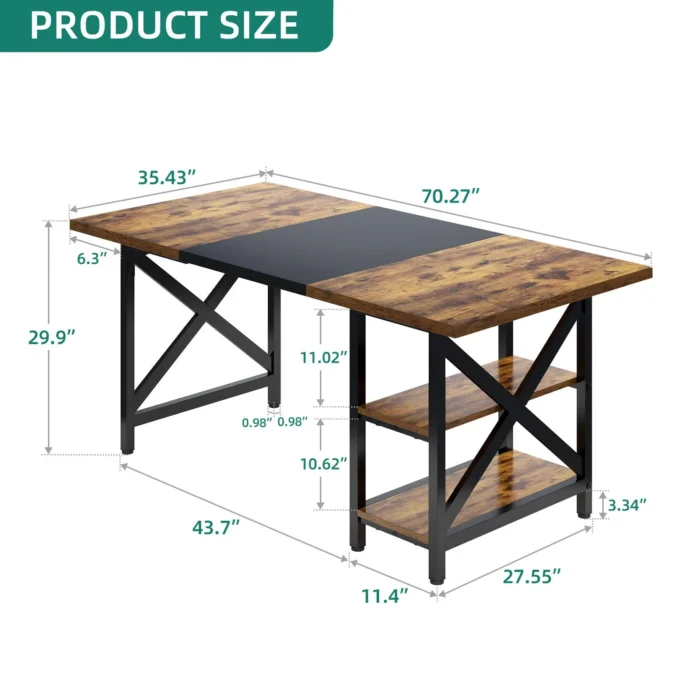 wood metal dining table