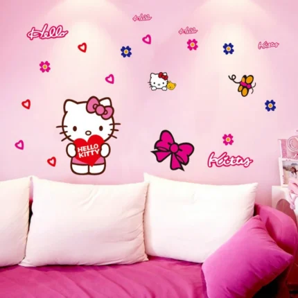 3d hello kity cat wall stickers