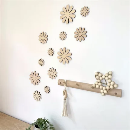 wooden flower wall decor