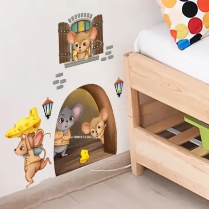 Mouse Reading Wall Sticker