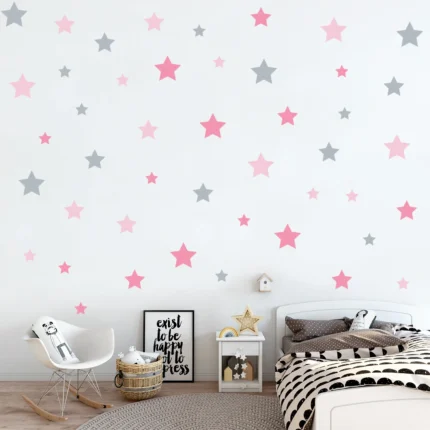 Nursery Wall Decor Pink Stars