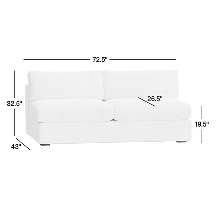 Oceanside Deep-Seat Armless Sofa