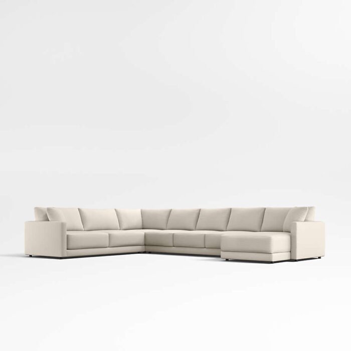 Gather Deep 4-Piece Corner Sectional Sofa with Chaise Lounge