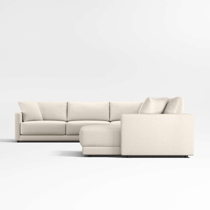 Gather Deep 4-Piece Corner Sectional Sofa with Chaise Lounge