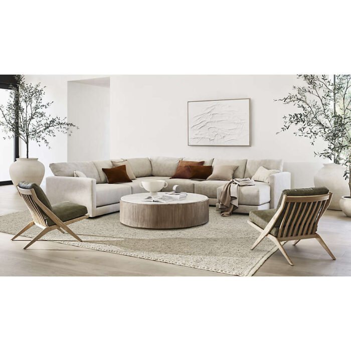 Gather Deep 3-Piece Double-Chaise Sectional Sofa