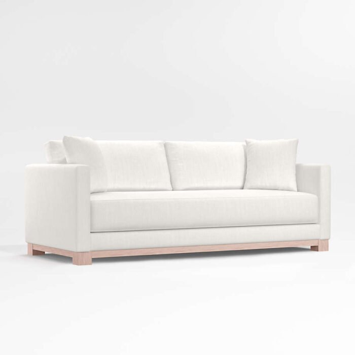 Gather Wood Base Bench Sofa 89"