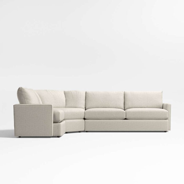 Lounge Classic 3-Piece Wedge Sectional Sofa